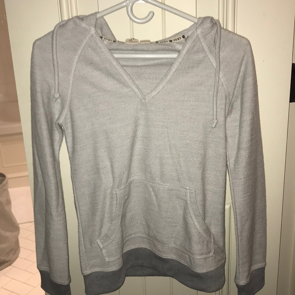 Grey v-neck hoodie from Roxy